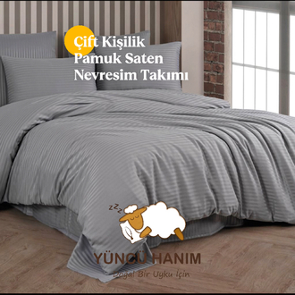 Pamuk Saten Nevresim Takımı Çift Kişilik