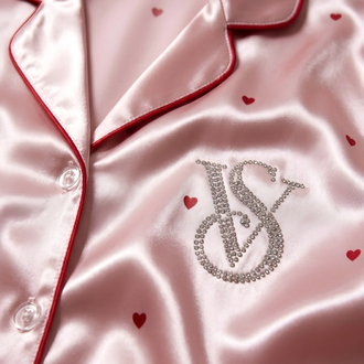 Victoria’s Secret Saten Mini Kalpli Toz Pembe Pijama Takımı