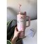 Stanley PEMBE Quencher Pipetli Termos Bardak / Ekru Desenli 40 Oz - 0.88L