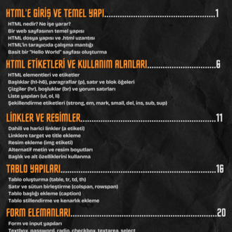 Sıfırdan İleriye Html Programlama