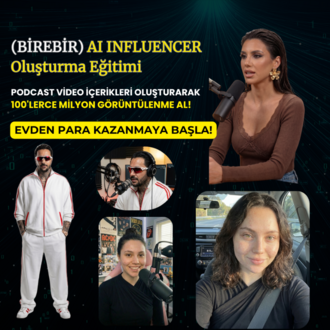 (E-kitap) AI Influencer Yaratma ve Podcast Videoları Üretme Eğitimi (PDF)