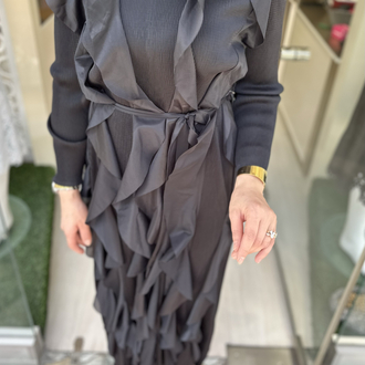 ⚜️İthal Tül Detaylı Elbise ⚜️