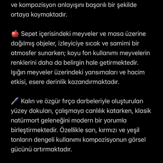 Meyve Sepeti Natürmort