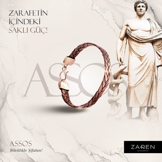 Assos İnce Tel Örgü Bakır Bileklik  ZRN0013 