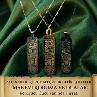 Zaten Oldu Korumalı Çubuk Çelik Kolye