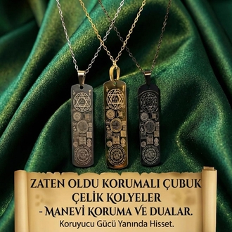 Zaten Oldu Korumalı Çubuk Çelik Kolye