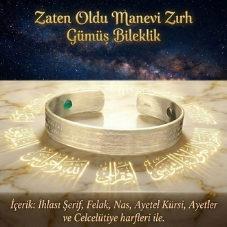 Zaten Oldu Manevi Zırh Gümüş Bileklik
