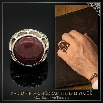 Hüddam Tılsımlı Kişiye Özel Gümüş Yüzük