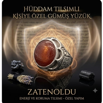 Hüddam Tılsımlı Kişiye Özel Gümüş Yüzük