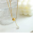 Gold Top İnci Kolye