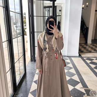 Denim Elbise - Vizon