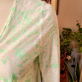Yeşil Batik Pamuklu Kimono Hırka