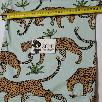 9-10 Yaş Çocuk Leopar Pamuklu Pijama Takımı