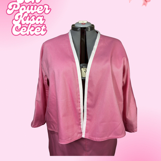 Soft Power Pastel Pembe Kısa Kimono Ceket