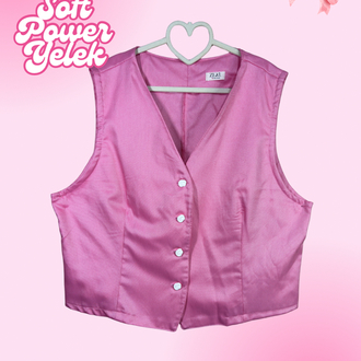 Soft Power Pastel Pembe Yelek