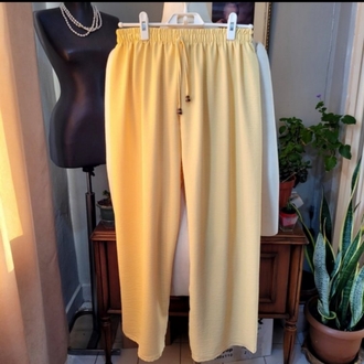 Tereyağı Sarısı Rahat Kesim Pantolon