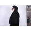 Düz Siyah Kapşonlu Abaya