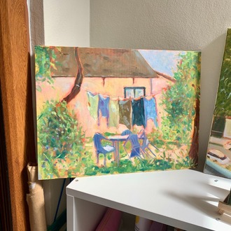 Sun-dried Memories - Orijinal Yağlı Boya Tablo (30x40 cm)