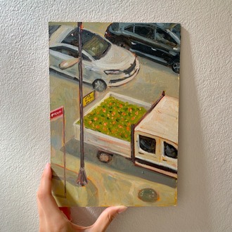 Unexpected Flowers - Orijinal Yağlı Boya Tablo (17.5x25 cm)