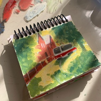 Son 50 Gün Serisi: no 48 (13x11  cm, Gold Çerçeveli)
