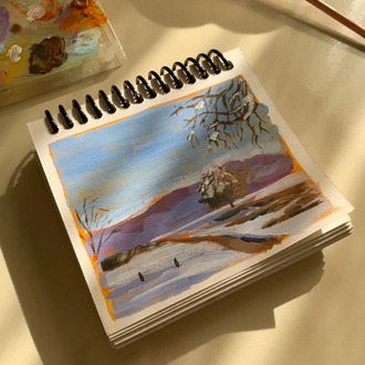 Son 50 Gün Serisi: no 10 (12,5x10 cm, Gold Çerçeveli)