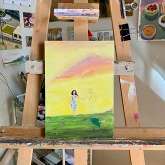 Wish You Were Here - Orijinal Yağlı Boya Tablo (21x30 cm)