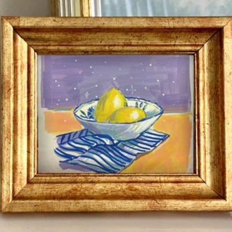 Son 50 Gün Serisi: no 18 (12,5x10 cm, Gold Çerçeveli)