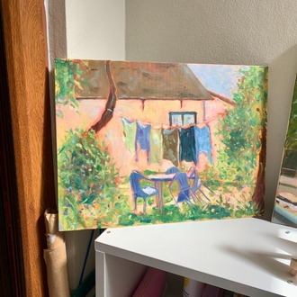 Sun-dried Memories – Original Oil Painting on Canvas
