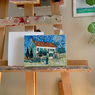 White House at Night, Van Gogh Reproduction