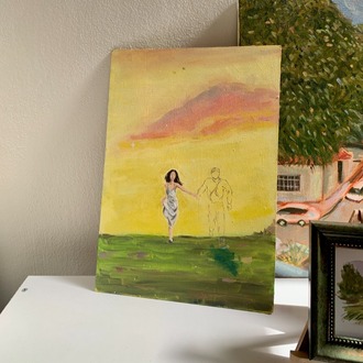 Wish You Were Here – Original Oil Painting on Wood Panel