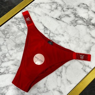 Taş Detaylı Kırmızı String Külot