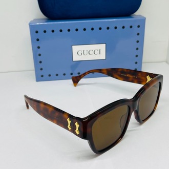 GUCCİ LEOPAR ÇERÇEVE KAHVE ŞEFFAF CAM