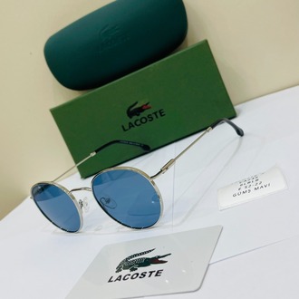 LACOSTE GÜMÜŞ ÇERÇEVE MAVİ ŞEFFAF CAM