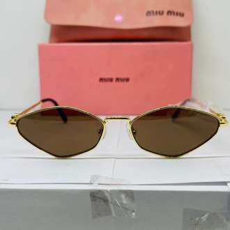 MIU GOLD ÇERÇEVE KAHVE ŞEFFAF CAM
