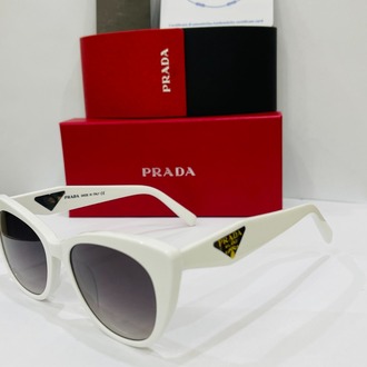 PRADA BEYAZ ÇERÇEVE SİYAH ŞEFFAF CAM