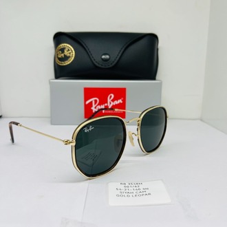 RAYBAN RB-3548-M GOLD-LEOPAR ÇERÇEVE SİYAH CAM ÜNİSEX