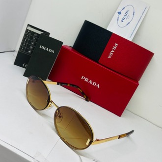 PRADA GOLD ÇERÇEVE KAHVE ŞEFFAF CAM