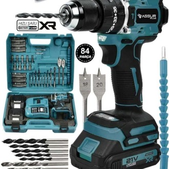 ASSUR ASR-131 Çelik Mandren Kömürlü Motor Darbeli Şarjlı Matkap