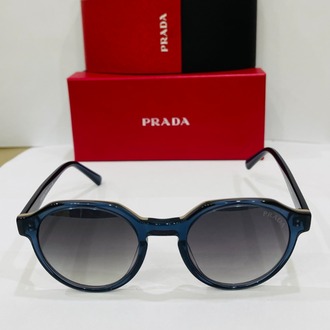 PRADA MAVİ ÇERÇEVE SİYAH ŞEFFAF CAM
