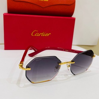 CARTİER KIRMIZI ÇERÇEVE SİYAH ŞEFFAF CAM