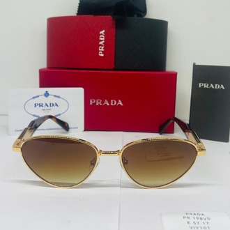 PRADA GOLD ÇERÇEVE KAHVE ŞEFFAF CAM