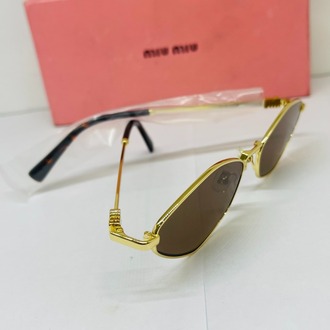 MIU GOLD ÇERÇEVE KAHVE ŞEFFAF CAM