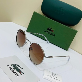 LACOSTE GÜMÜŞ ÇERÇEVE KAHVE ŞEFFAF CAM