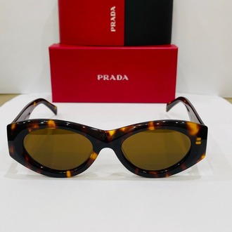 PRADA DESENLİ ÇERÇEVE KAHVE ŞEFFAF CAM