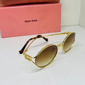 MIU GOLD ÇERÇEVE KAHVE ŞEFFAF CAM