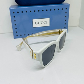 GUCCİ BEYAZ ÇERÇEVE SİYAH ŞEFFAF CAM