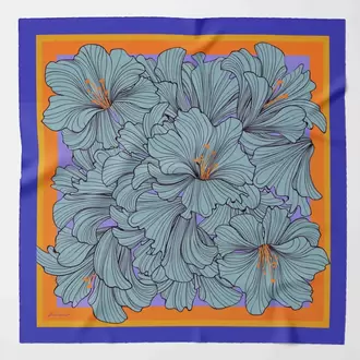 ZERAFETİM Zentagle Desen İpek Twill Eşarp