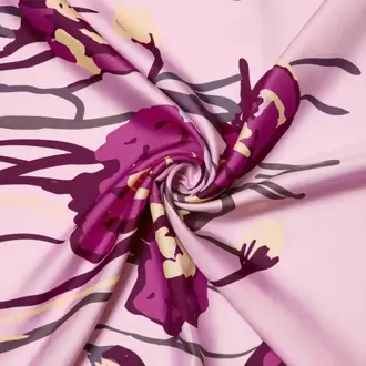 ZERAFETİM Gelincik Desen İpek Twill Eşarp