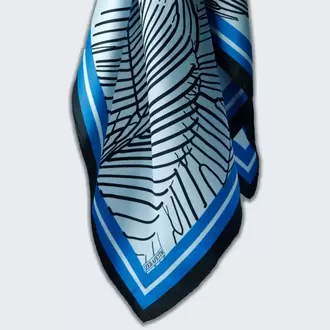 ZERAFETİM Yaprak Desen İpek Twill Eşarp