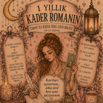 1 yıllık Kader Romanın – + Tarot ile Kişiye Özel Uzun Hikâye (10-15 Sayfa)